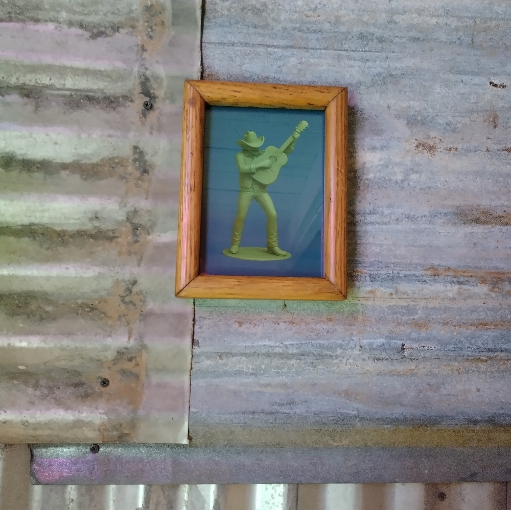 Dwight Yoakam Country Music Plastic Army Man Framed Art Print By Neon Nicho